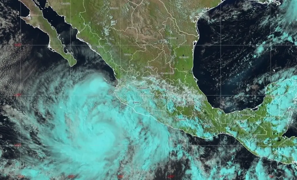 Imagen Priscilla se intensifica a huracán categoría 1 en el Pacífico mexicano