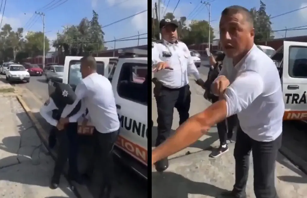 Imagen Agente de tránsito muerde a un conductor al resistirse a entregar su licencia (+Video)