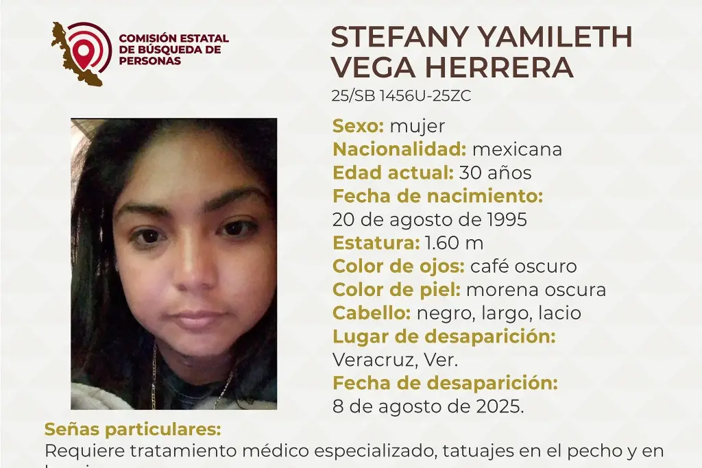 Imagen Joven mujer desaparece en el puerto de Veracruz 