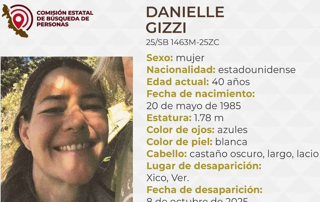 Imagen Reportan desaparición de mujer estadounidense en Xico, Veracruz