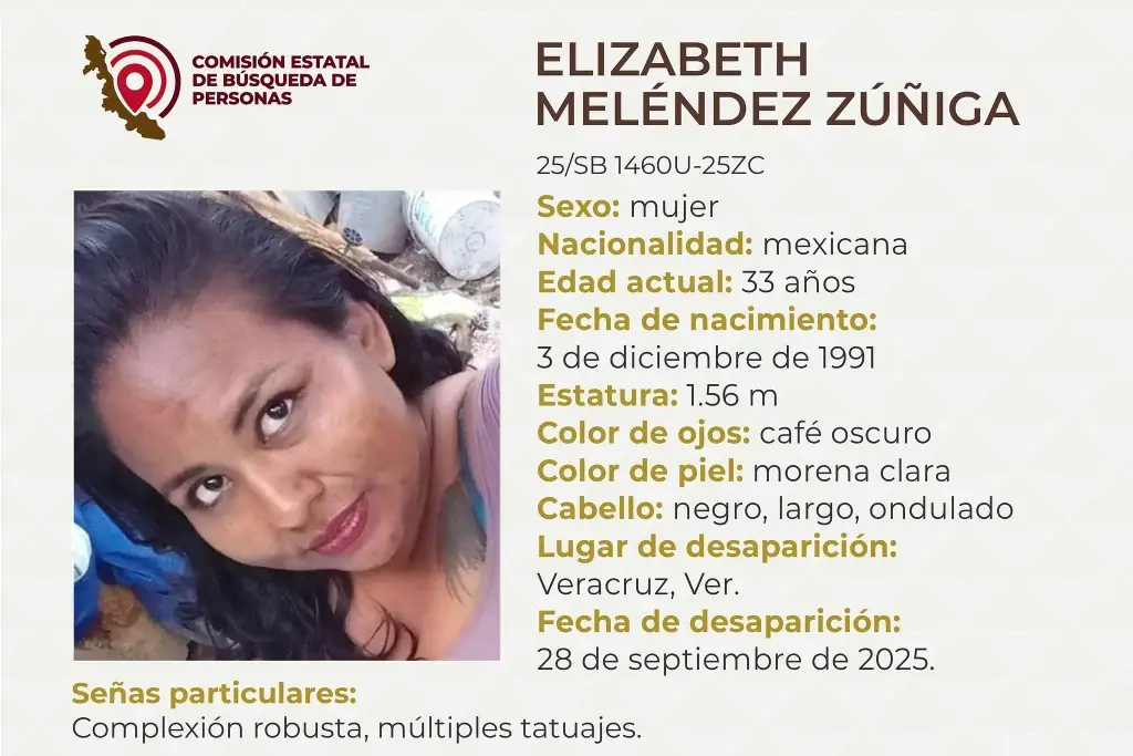 Imagen Piden apoyo para localizar a joven mujer desaparecida en el puerto de Veracruz 