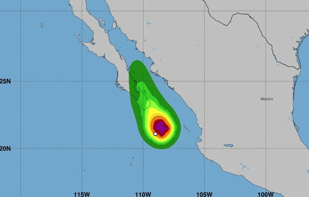 Imagen Raymond se debilita y se convierte en depresión tropical