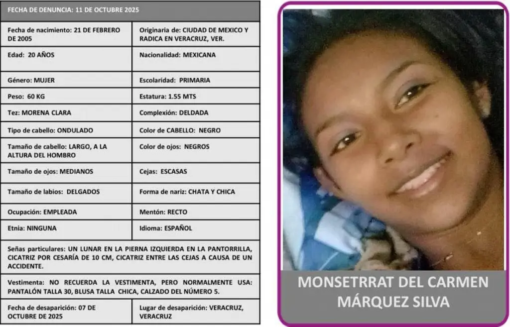 Imagen Buscan a mujer de 20 años desaparecida en Veracruz 