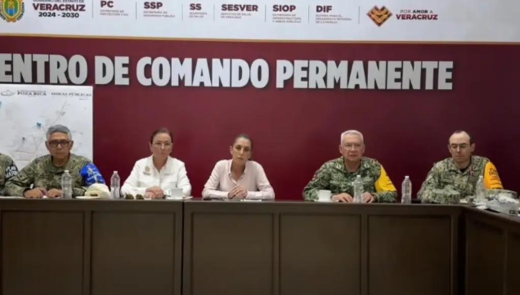 Imagen Sheinbaum confirma instalación de puentes aéreos al norte de Veracruz; revela daños