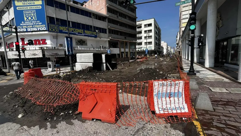 Imagen Estas calles del centro histórico aún permanecen cerradas a la vialidad en Veracruz