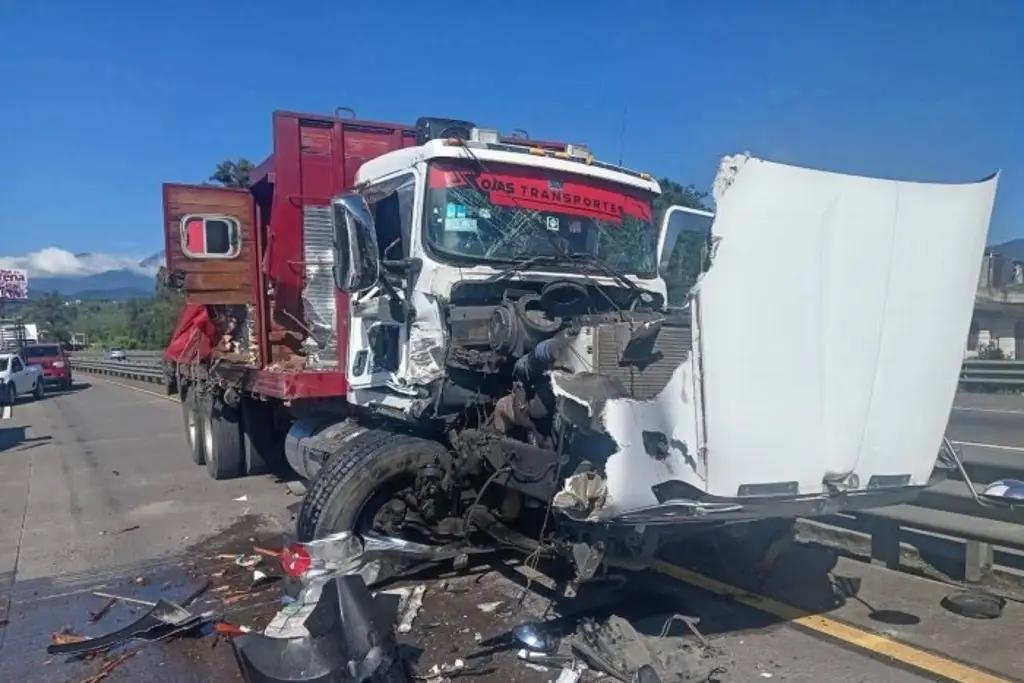 Se registra aparatosa carambola en autopista de Veracruz, ¿Cómo ocurrió?