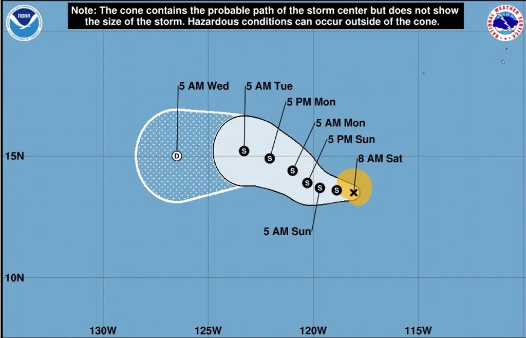 Imagen Se forma la tormenta tropical 'Sonia' ¿Dónde se ubica?