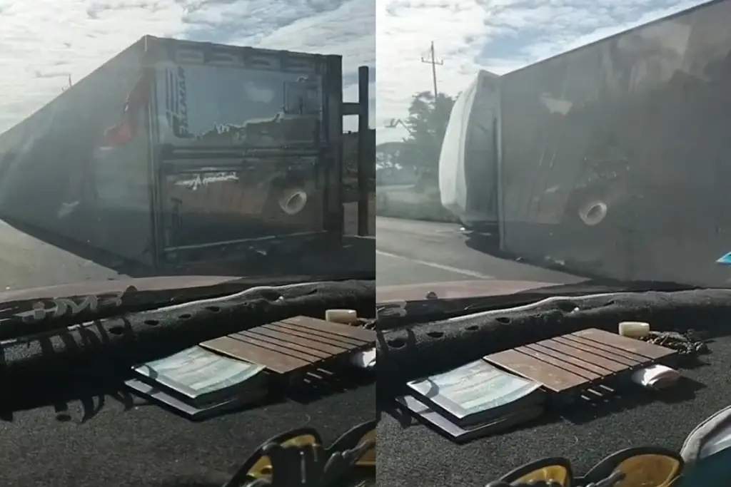 Vuelca tráiler en la Veracruz-Xalapa