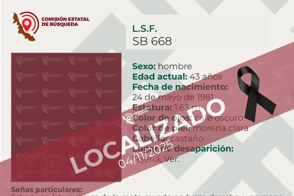 Imagen Tras 7 años, localizan sin vida a hombre que estaba desaparecido en Veracruz 