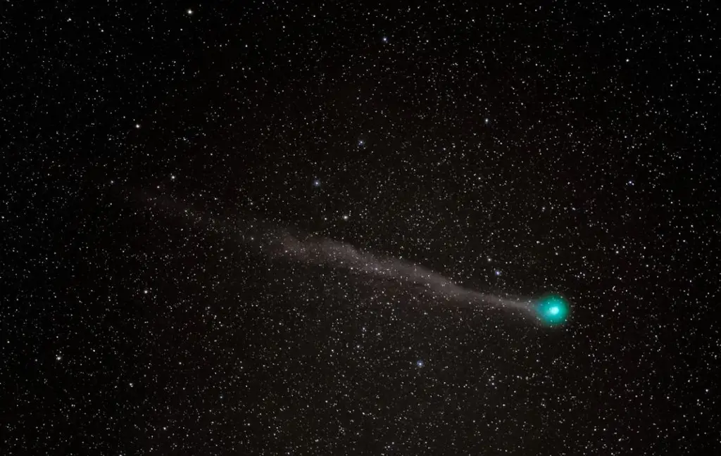 Imagen Sonda espacial china observa al cometa ATLAS desde la órbita de Marte 