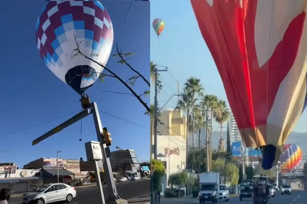 Imagen Globos aerostáticos sorprenden a automovilistas (+Video)