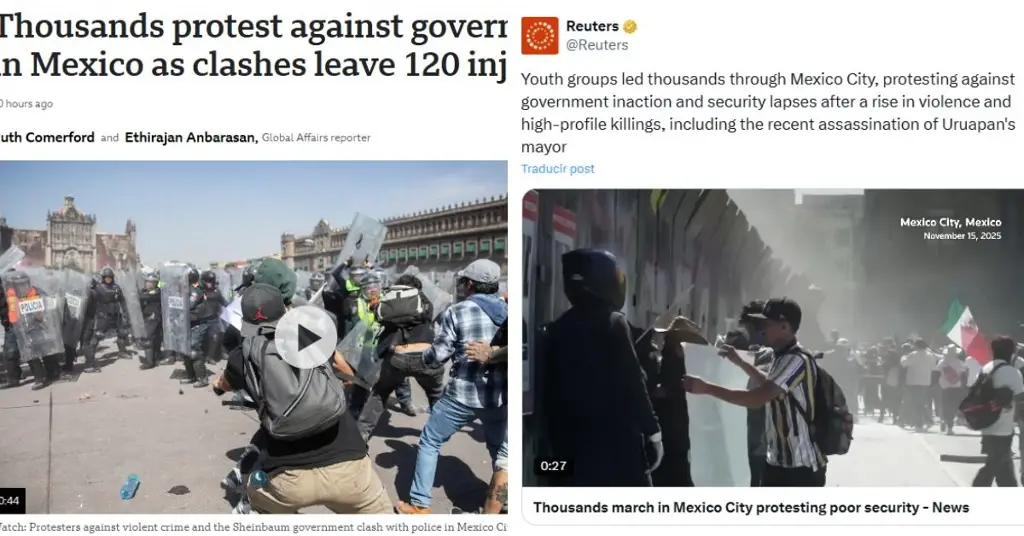 Imagen Así cubrieron medios internacionales la marcha de la 'Generación Z'