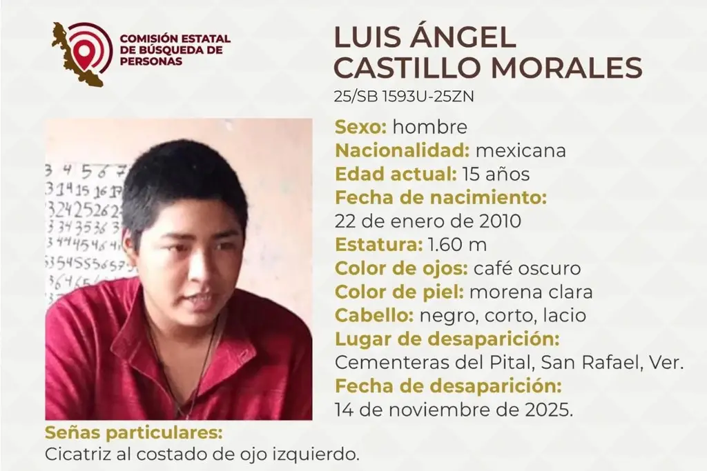 Imagen Desaparece menor de edad en zona centro del estado de Veracruz 