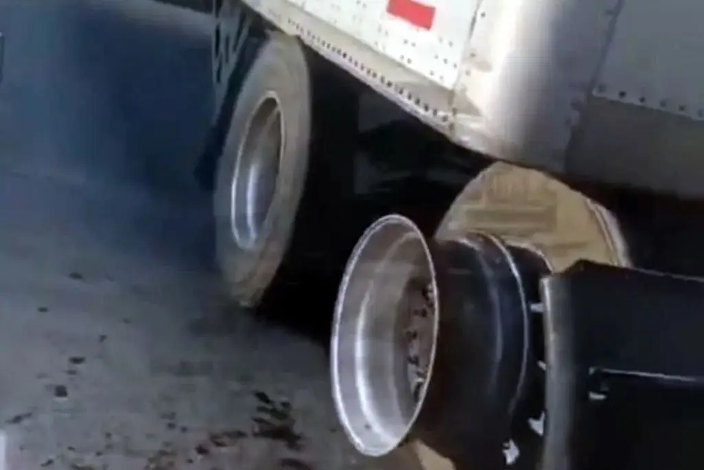 Imagen Ladrones dejaron sin llantas a tráileres que participaban en protesta contra inseguridad