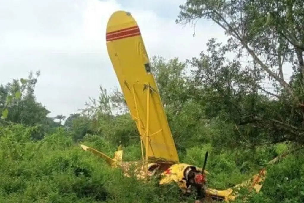 Imagen Cae avioneta agrícola en municipio de Chacaltianguis, al sur de Veracruz