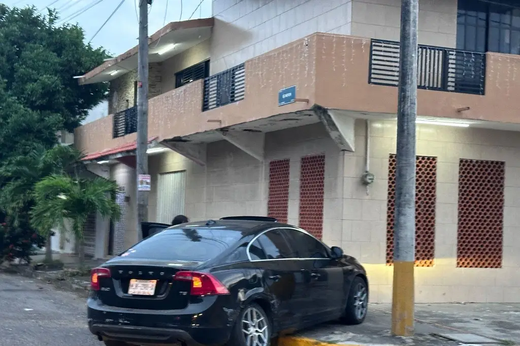 Accidente en calles del Centro de Veracruz