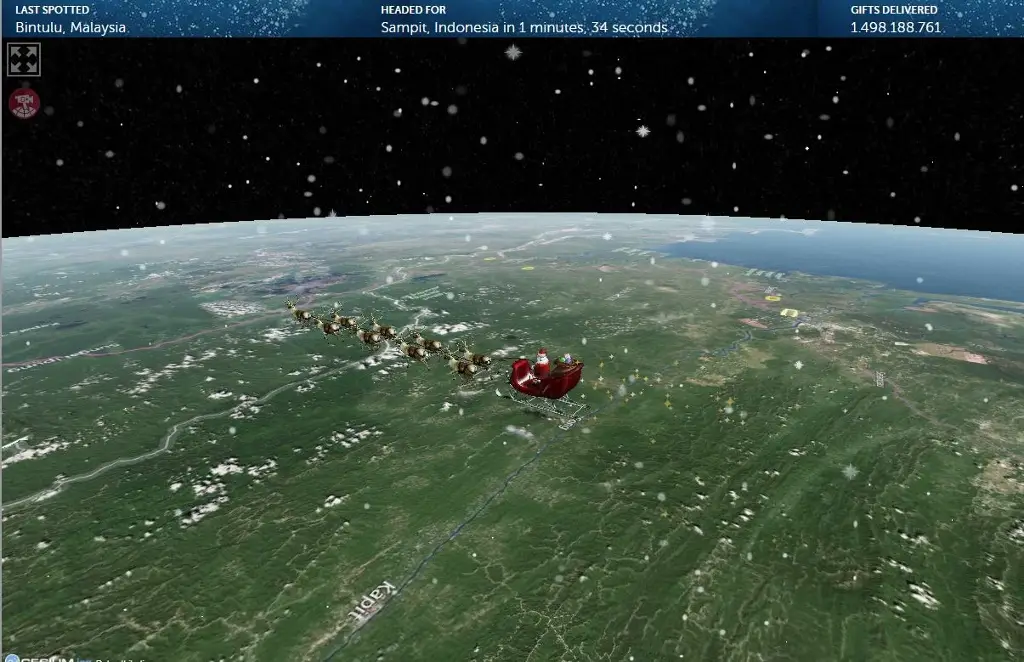 Imagen Esta página rastrea 'en tiempo real' el recorrido de Santa Claus al rededor del mundo