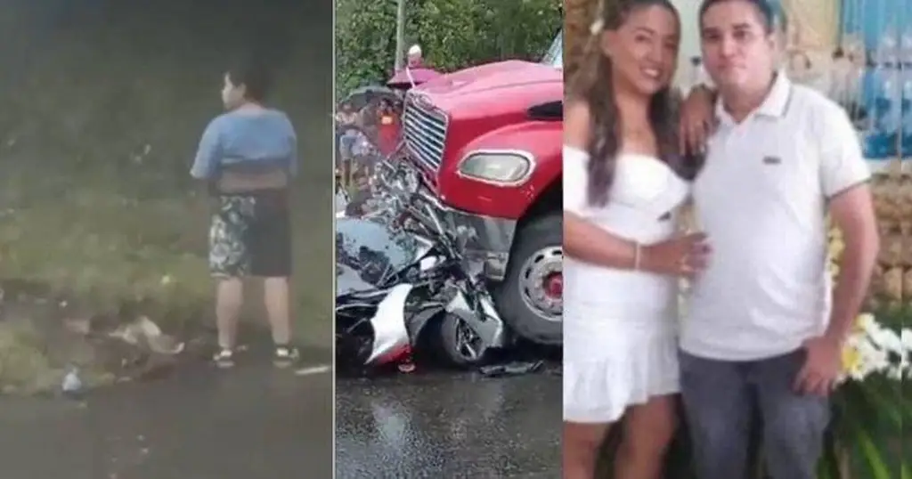 Imagen Se salva de morir prensado por tráiler al bajar a orinar en carretera; fallecen sus padres