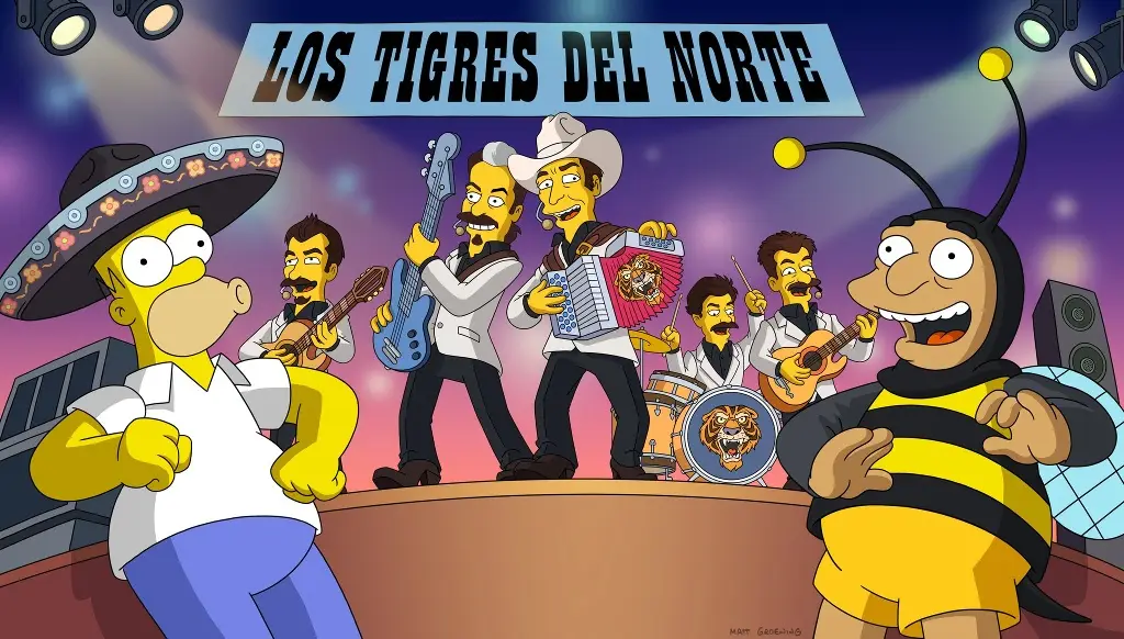 Los Tigres del Norte aparecerán en 'Los Simpsons' con histórico corrido mexicano