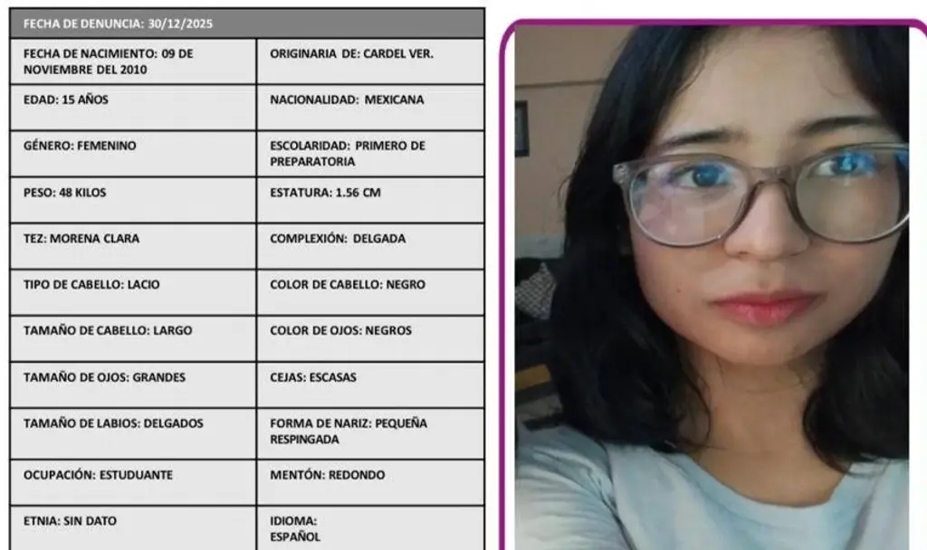 Imagen Desaparece menor de 15 años en Cardel, Veracruz