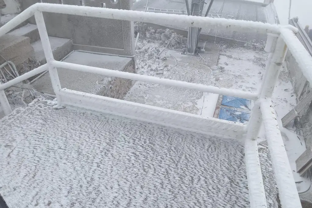 Imagen Se registra cencellada en el Cofre de Perote; prevén caída de nieve 