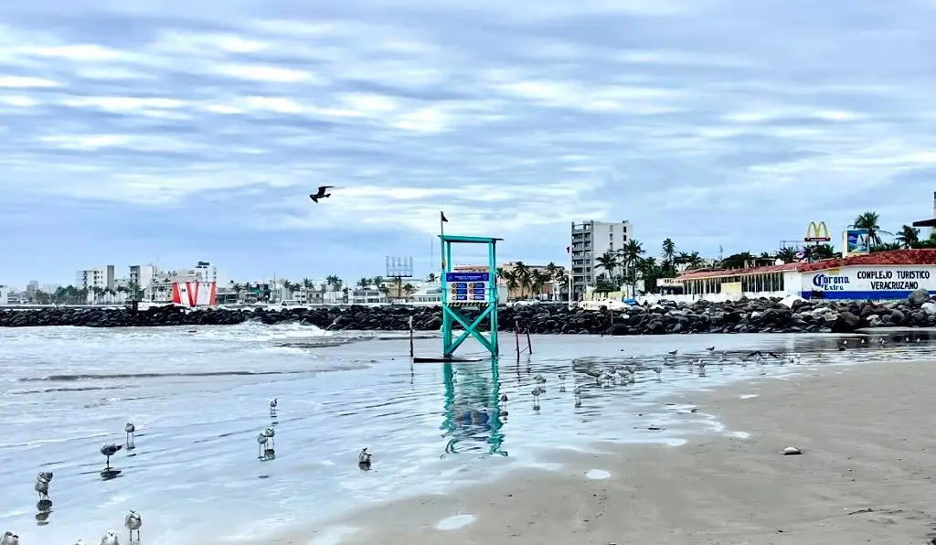 Imagen Así se encuentran este día las playas de Veracruz