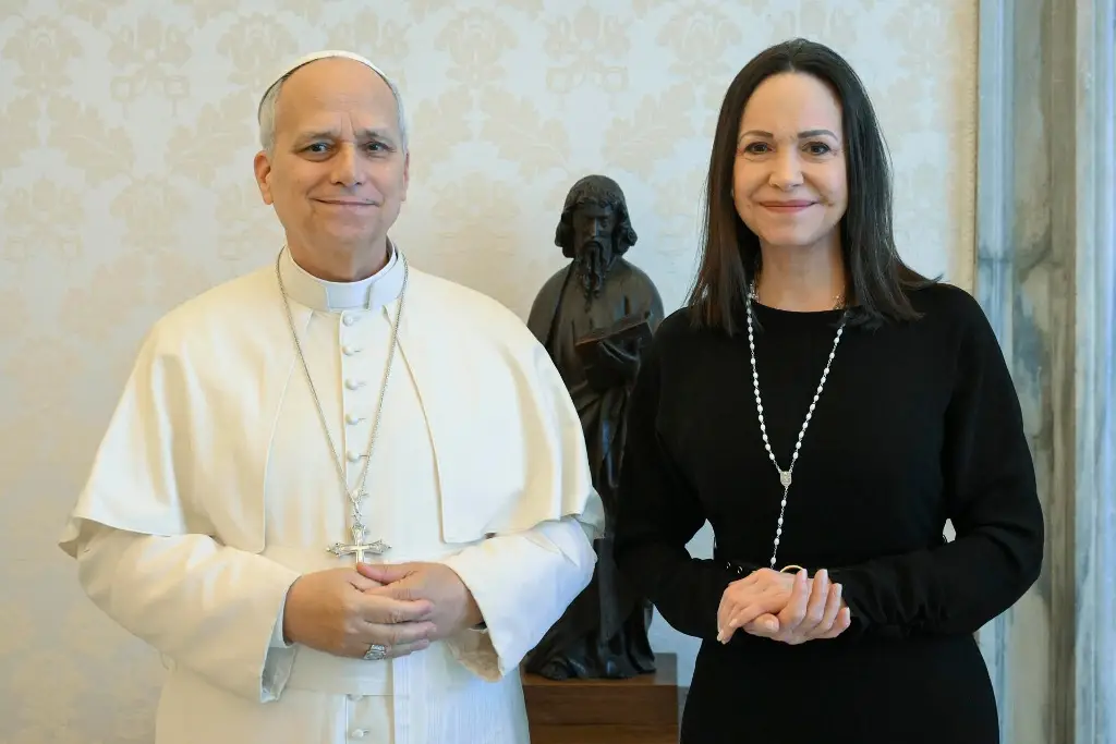 Imagen El papa León XIV recibe a María Corina Machado