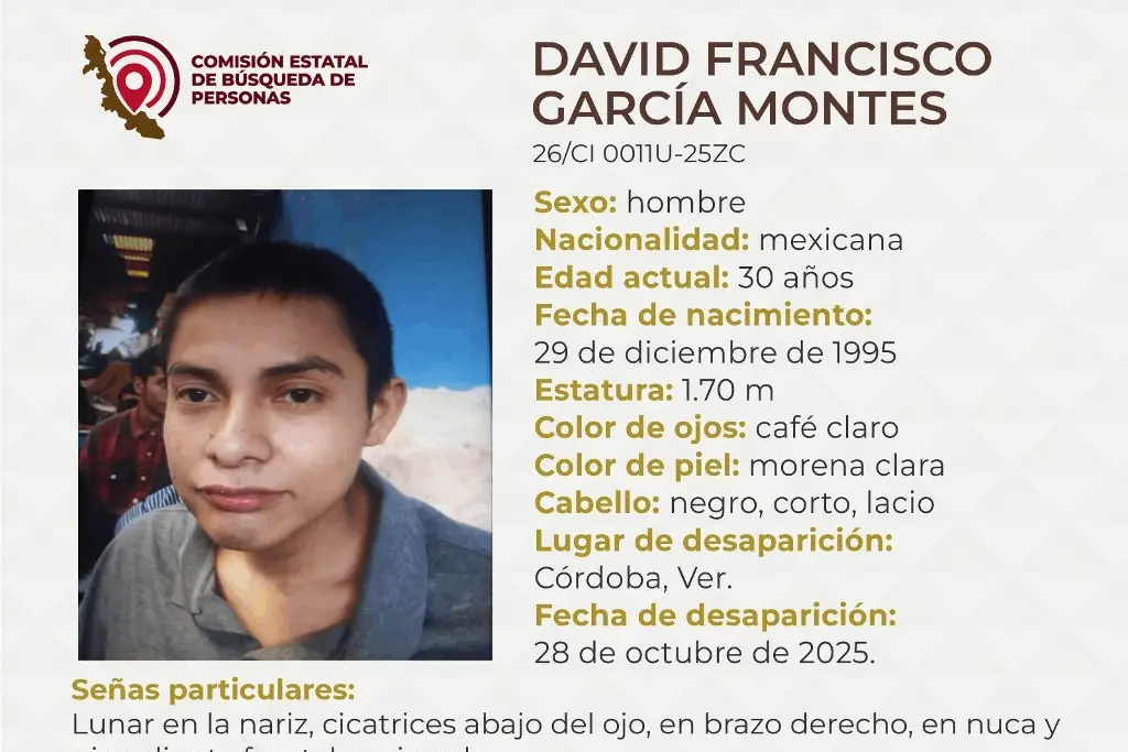 Joven desaparece en Córdoba, Veracruz; estas son sus características 