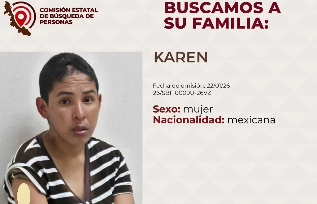 Imagen Buscan a familia de mujer localizada en Medellín, Veracruz; está hospitalizada