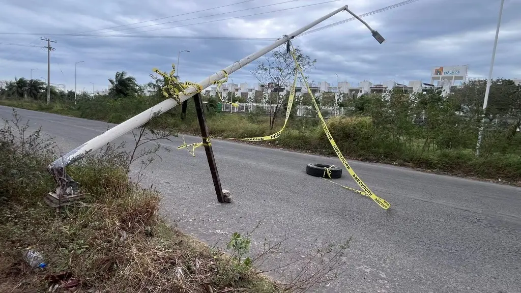 Imagen Cae luminaria en Nuevo Veracruz 