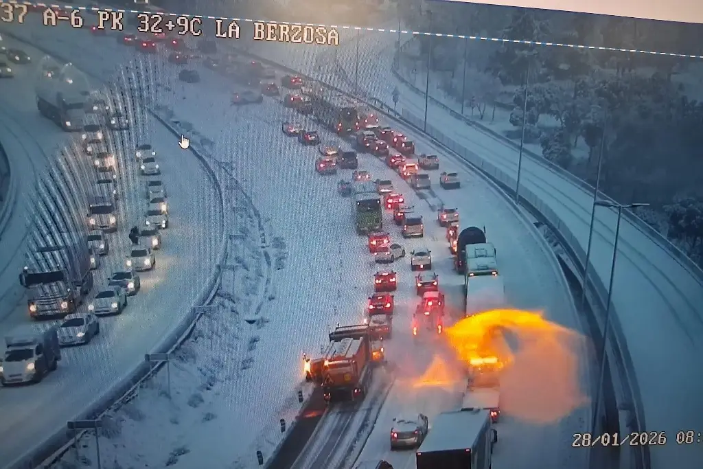 Imagen Captan la mayor nevada registrada en Madrid, España (+Video)