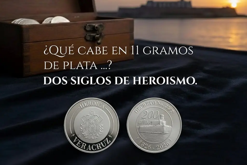 Imagen Lanzan suvenir en forma de moneda por bicentenario del título de heroica de la Ciudad de Veracruz 