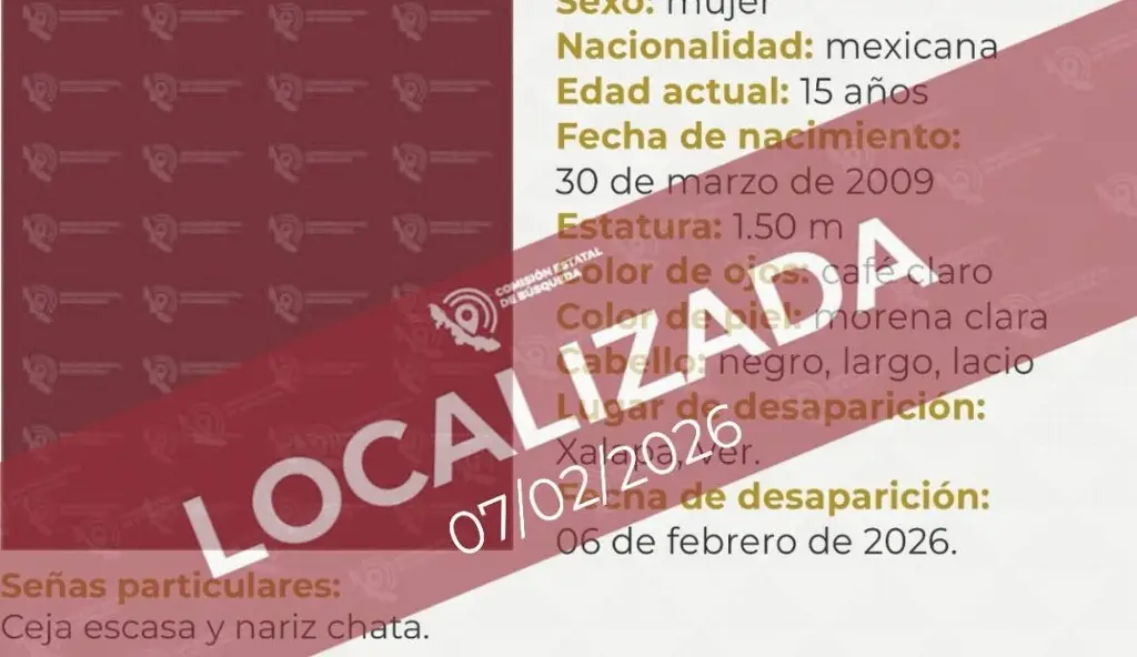 Imagen Localizan a 2 de las 4 menores reportadas como desaparecidas en Xalapa, Veracruz