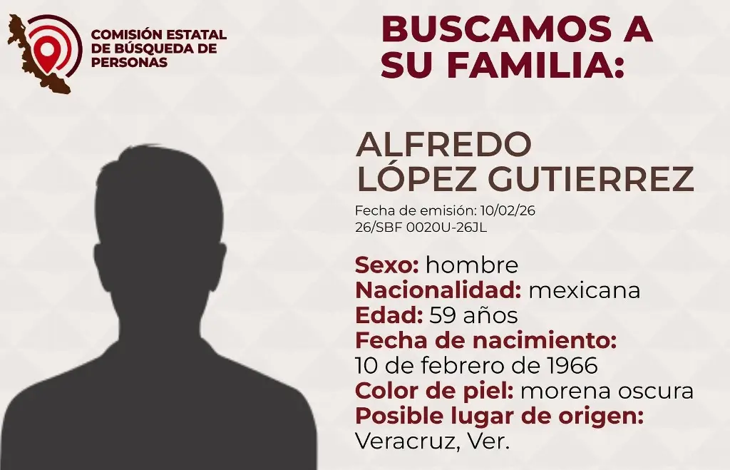 Imagen Buscan a familia de hombre que está bajo resguardo; sería originario de Veracruz