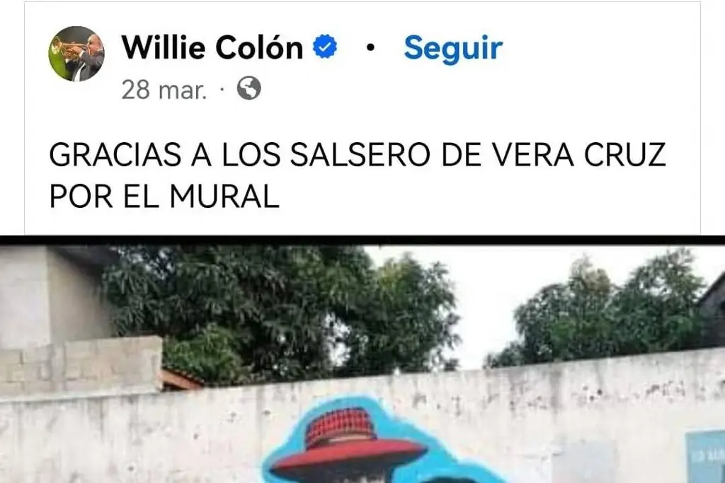 Imagen Conoce los murales de Willie Colón que están en Veracruz y que el artista difundió en sus redes