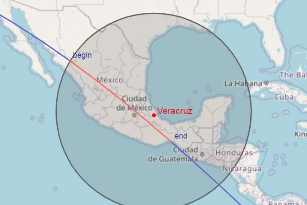 Imagen Estación Espacial de China se verá en todo el estado de Veracruz