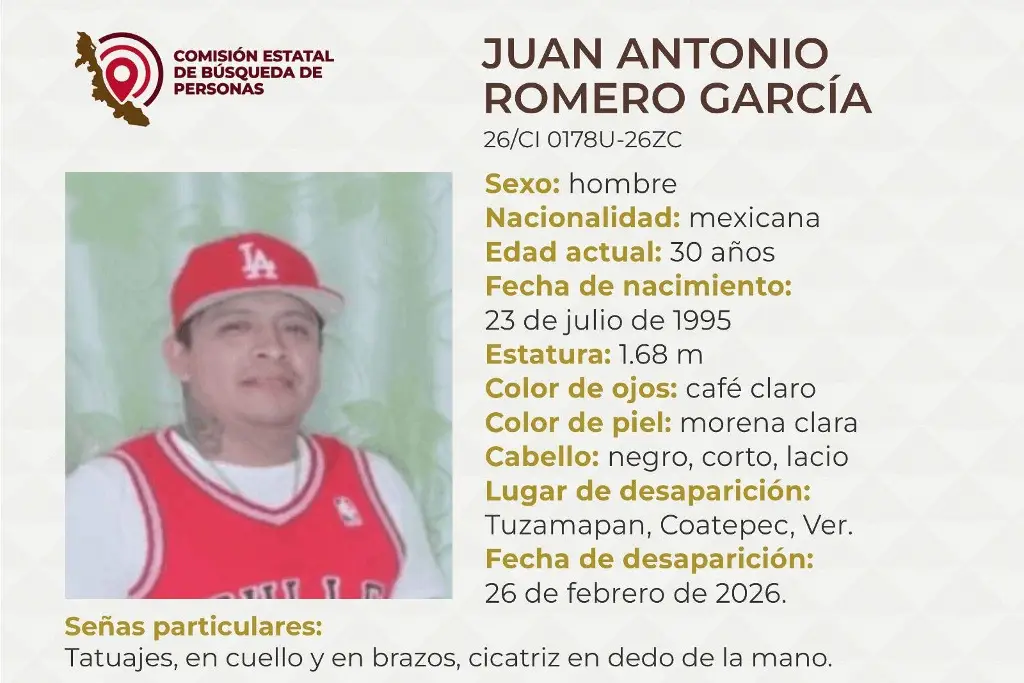 Imagen Joven desaparece en Coatepec, Veracruz; estas son sus características 