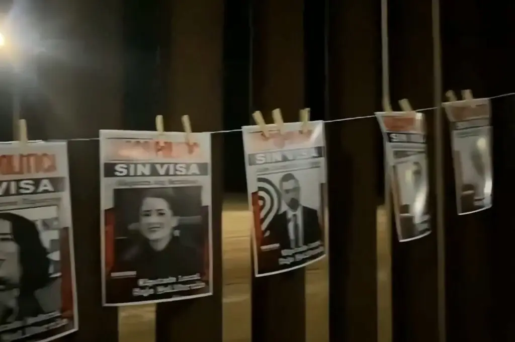 Imagen Exhiben a políticos sin visa en la frontera de Mexicali