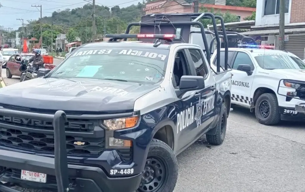 Imagen Balacera en Poza Rica; sujetos armados agreden a policías estatales