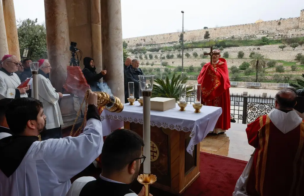 Imagen Por primera vez en siglos, no hubo misa de Domingo de Ramos en la capilla del Santo Sepulcro