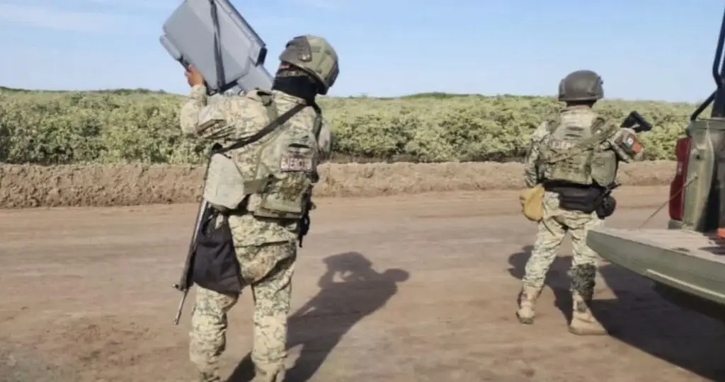 Imagen Soldados derriban dron sospechoso que sobrevolaba durante operativo en Sinaloa