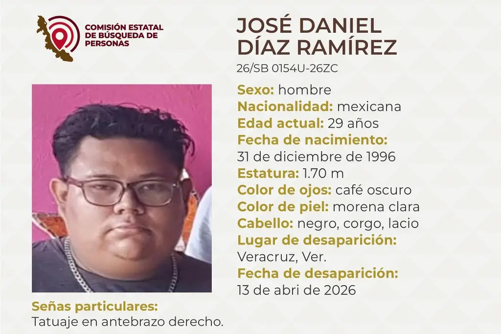 Imagen Piden apoyo para localizar a joven desaparecido en el puerto de Veracruz 