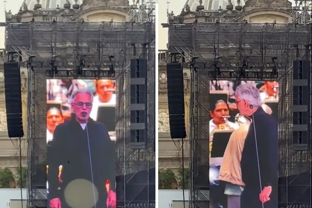 Imagen Así la prueba de sonido de Andrea Bocelli en el Zócalo (+Video)