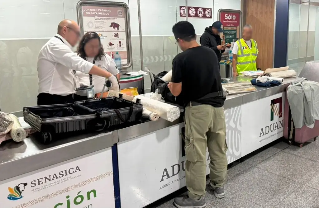 Imagen Detienen a extranjero que transportaba lienzos con droga adherido a la pintura en aeropuerto de CDMX    