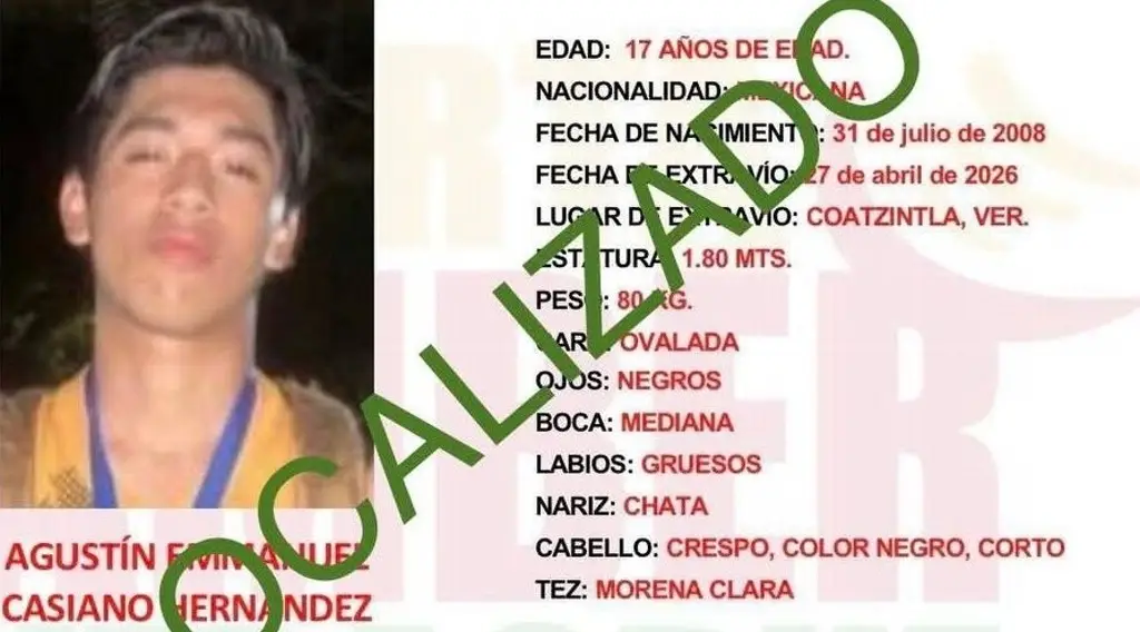 Imagen Localizan a estudiante del CBTIS desaparecido al norte de Veracruz