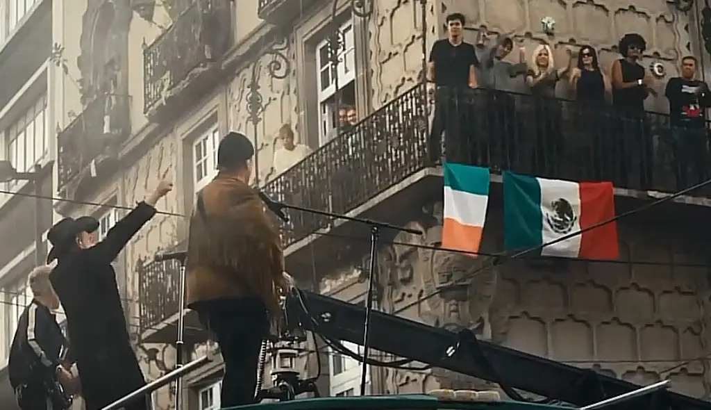 Imagen La banda irlandesa U2 graba nuevo video en calles del Centro Histórico de la CDMX