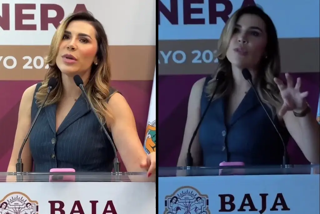Imagen Se le va la luz a gobernadora de Baja California al presumir en mañanera que 'no hay apagones' (+Video)