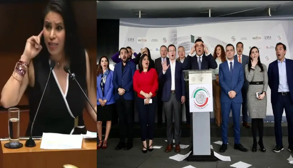 Imagen Viral, senadora de Morena Simey Olvera que cita a Benito Juárez porque la oposición 'no sabe' (+Video)
