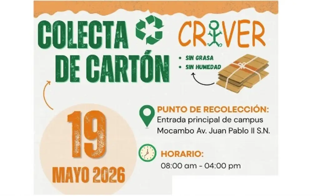 Imagen Realizan colecta de cartón a beneficio del Criver