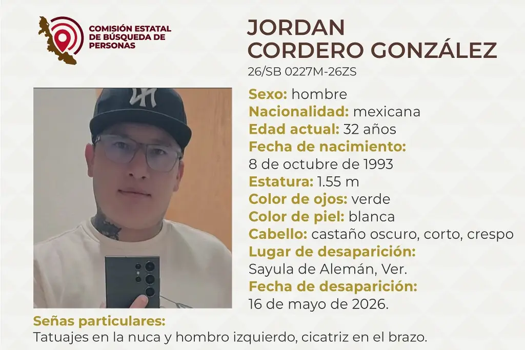 Imagen Piden apoyo para localizar a joven desaparecido al sur de Veracruz 